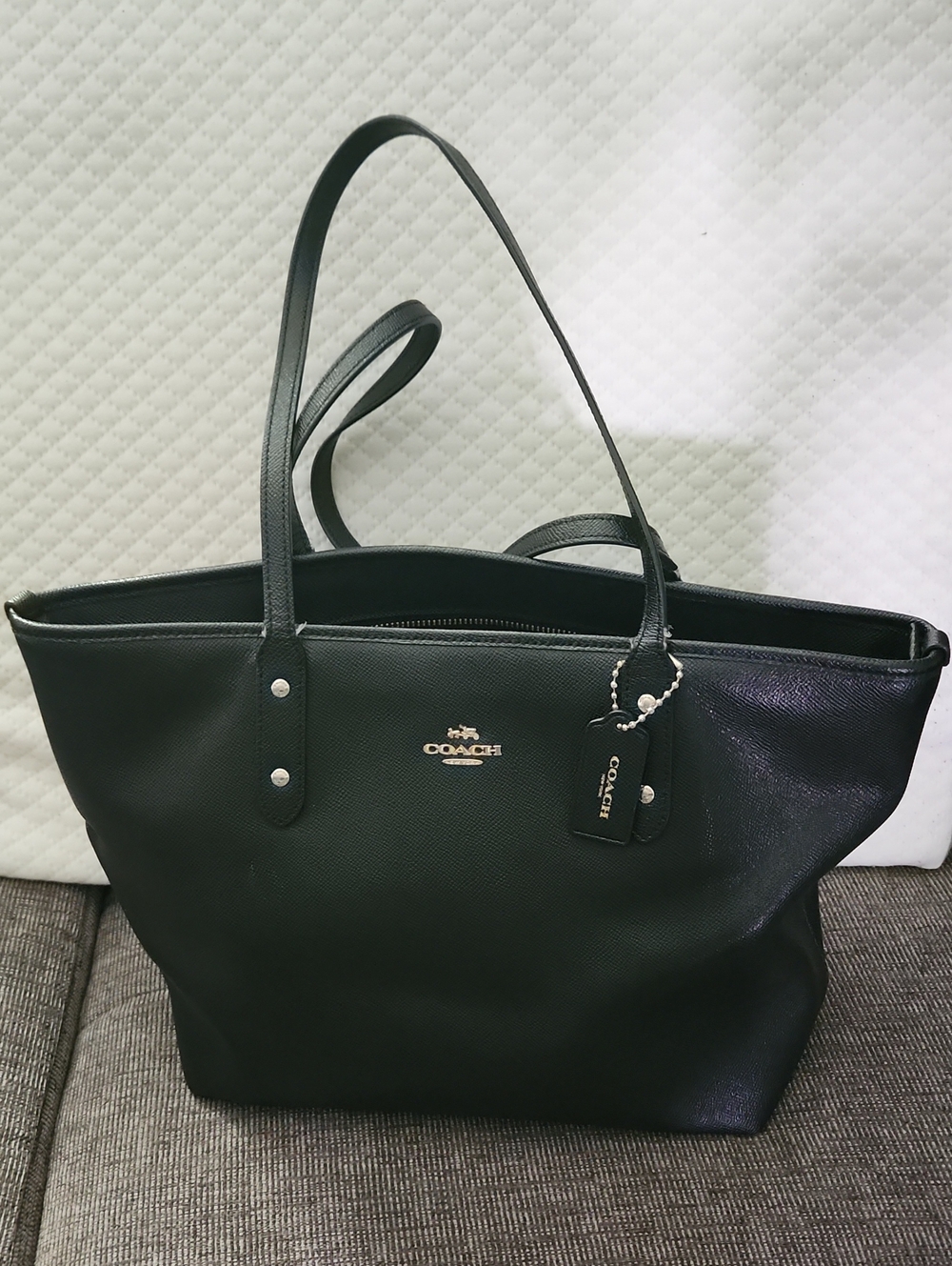 Leather Coach Tote Bag